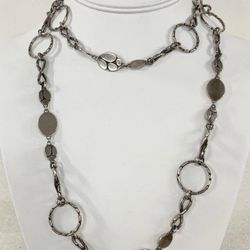 FREE SHIPPING! John Hardy 926 Silver Kali Menari Mixed Station Necklace 32" Lot#582