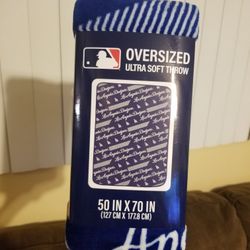 Los Angeles Dodgers MLB Oversized Ultra Soft Throw Blanket 50×70 in.