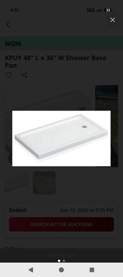 KPUY 48" x 36" Shower Base Pan