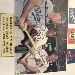 Autographed Legends-Mays/Snider/ Musial