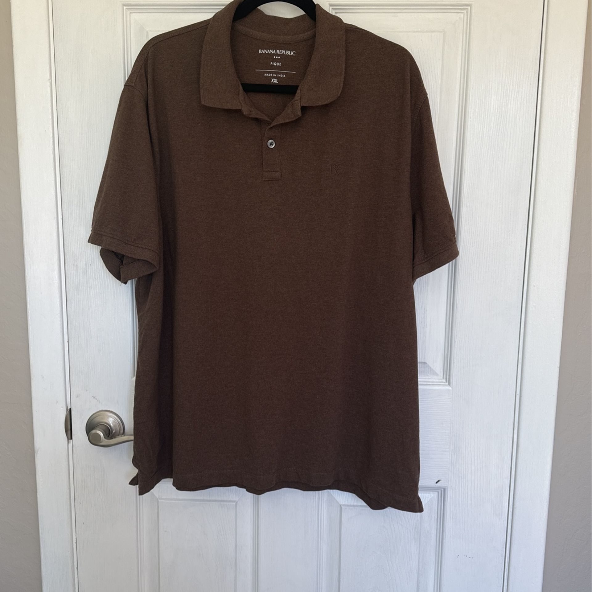 Banana Republic Men's Polo Shirt 2XL Brown Color