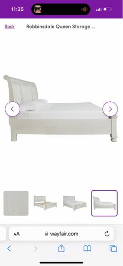 White Queen/Full Bed w/drawers Nightstand