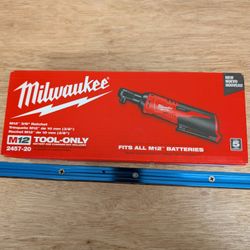 Milwaukee M12 Brushless 3/8" Ratchet NEW 