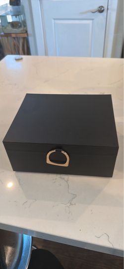 Black Decorative Box with Gold Hardware