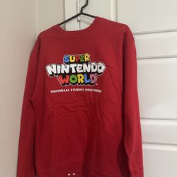 Brand New With Tag Nintendo Size Medium Red Sweatshirt 
