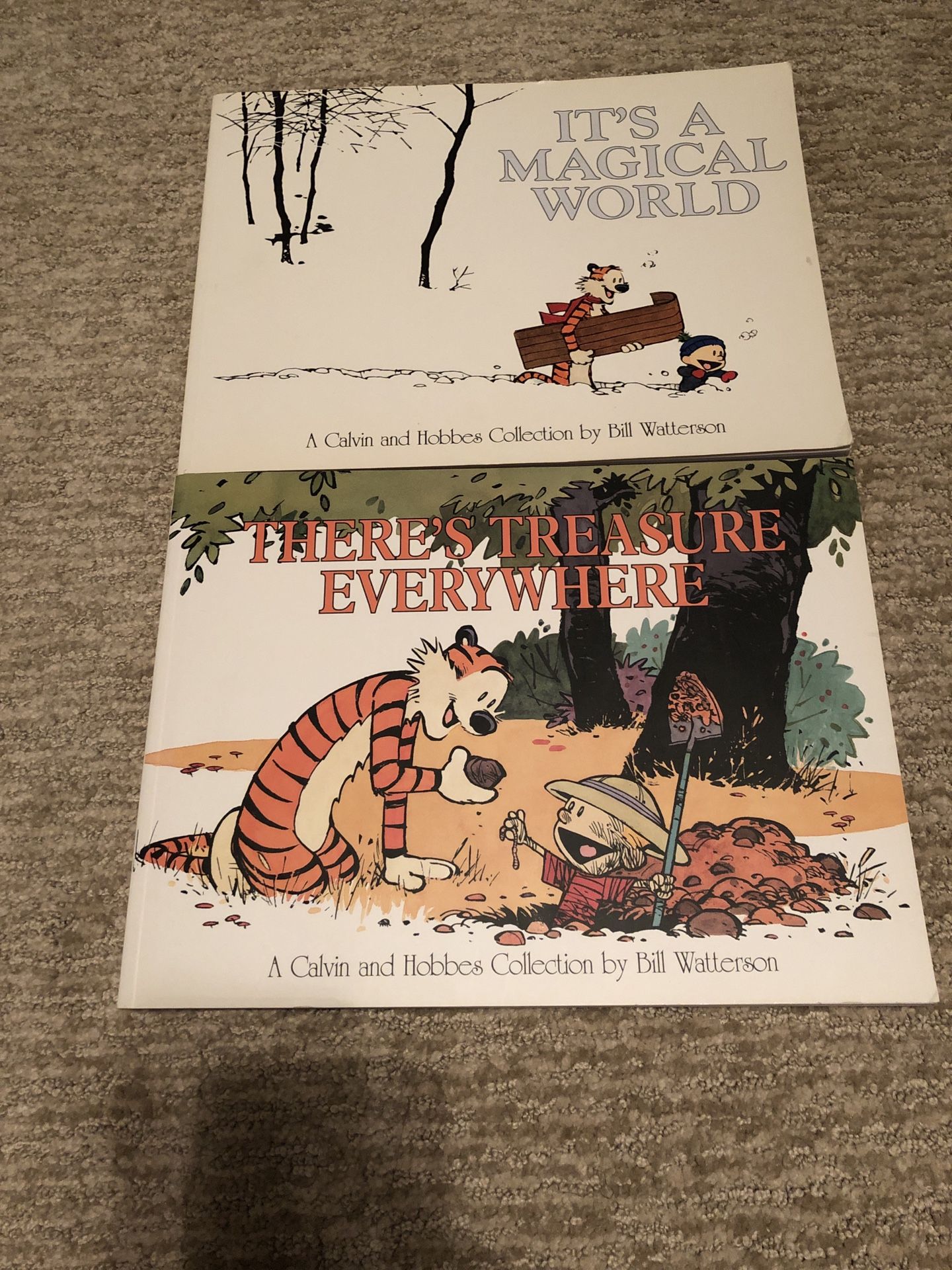 Lot of 2 CALVIN AND HOBBES COMIC BOOKS Humor Paperback by Bill Watterson