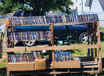 Lots of Brand New and used DVD and Blue Ray disc movies