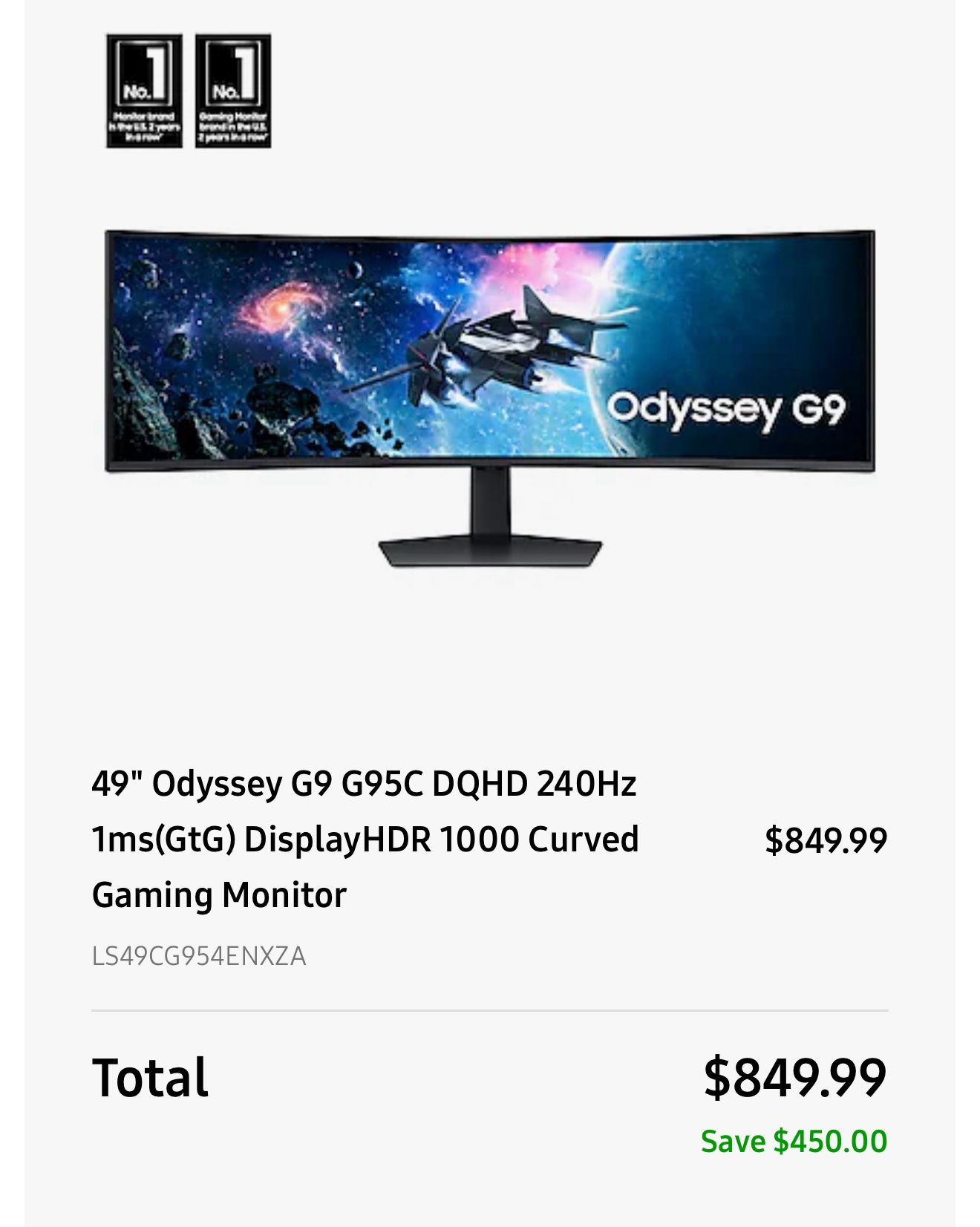 samsung odyssey g9 Computer Monitor