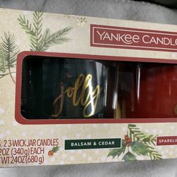 Yankee Candle Set •NEW•  (Two 12oz - 3 wick jars)