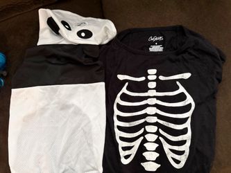 Skeleton T-Shirt and Panda Costume Set