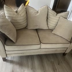 Tan Couch And Loveseat