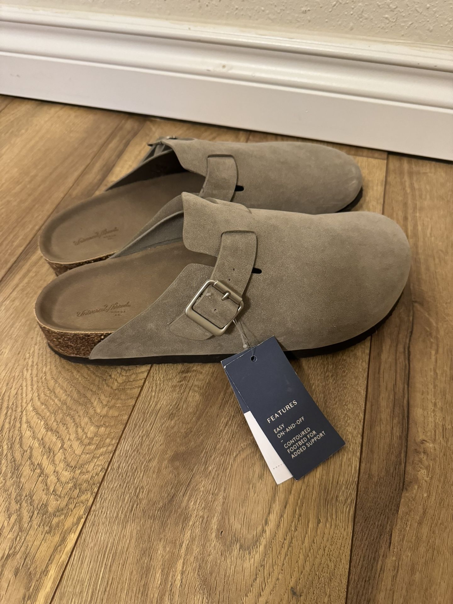 Women's Betsy Clog Mule Flats - Universal Thread™ Taupe 11: Slip-On