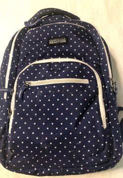 KENNETH COLE REACTION Women’s Blue Polka Dots Backpack Laptop Sleeve