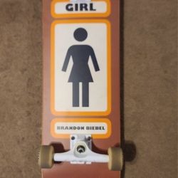 8 Inch Girl Complete Skateboard- Bones Reds Bearings, Thunder Trucks, Upgraded Bushings 