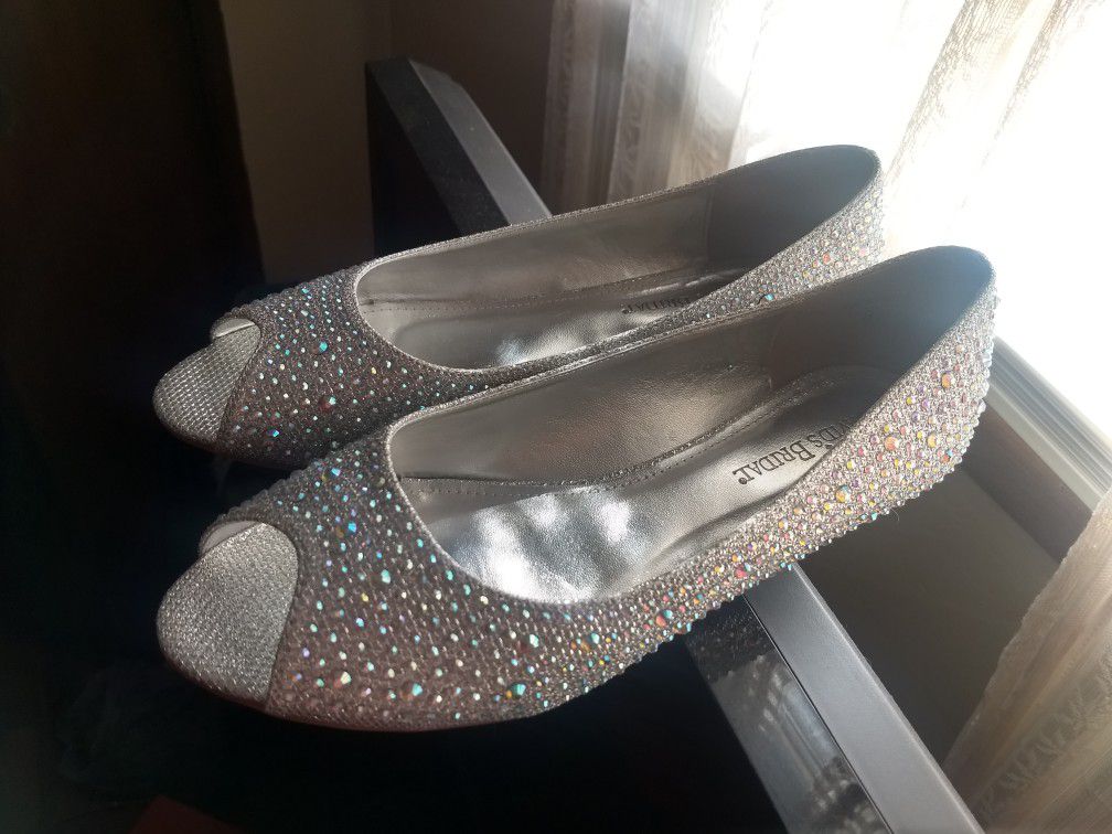 David's bridal sparkly shoes prom or wedding