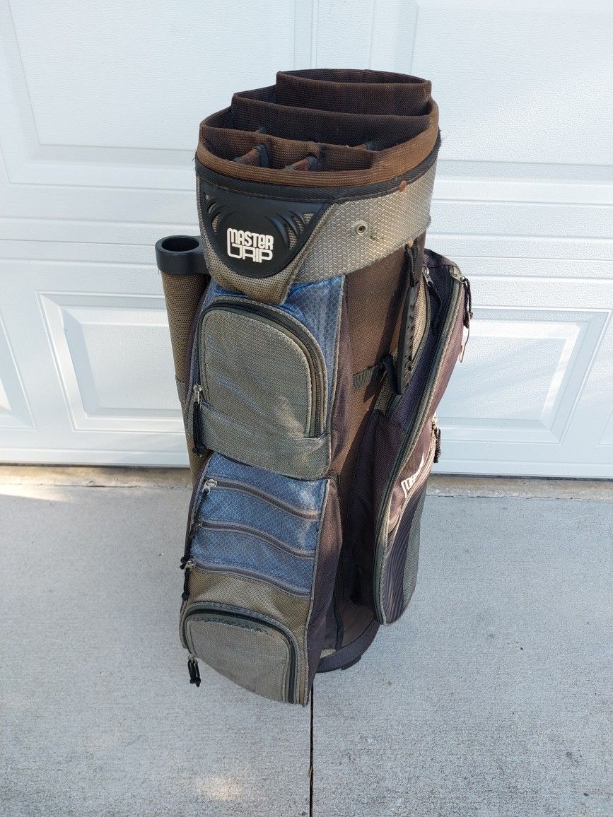 Golf Bag (Standing Golf Club Bag) Master Grip MG 14 Way Divider Golf Cart Bag w Rain Hood