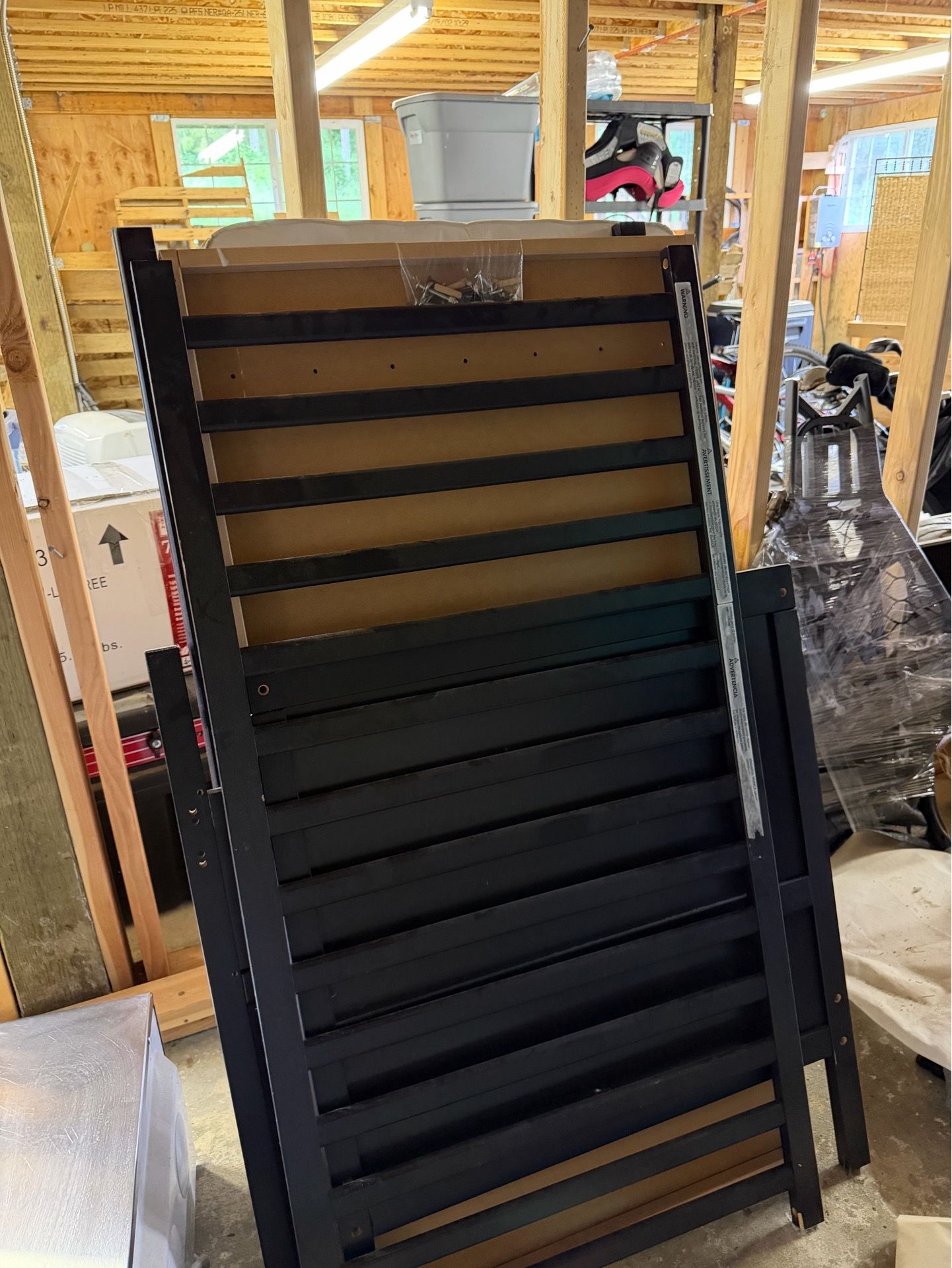 Espresso color wood crib