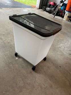 Large Rolling Pet Food Storage Container
