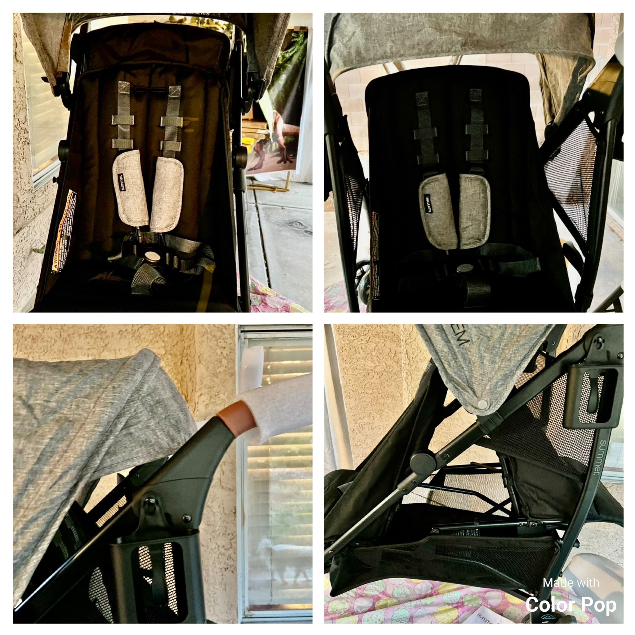 NEW Double 3D lite stroller. Gray And Black Back To Back Stroller 