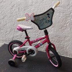 12" Girls Disney Bicycle Minnie Mouse Huffy Bike with training wheels