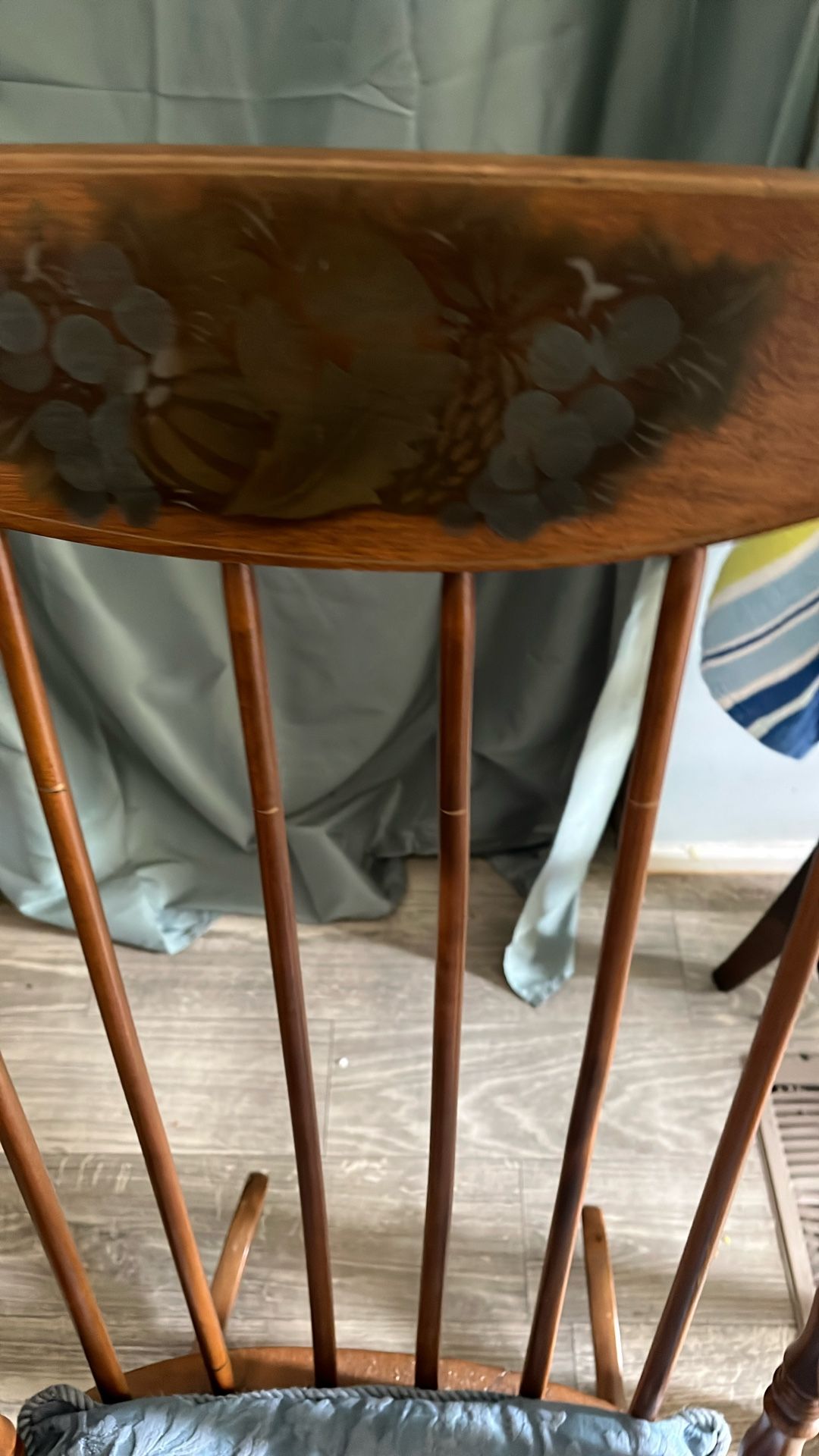 Old Rocking Chair With Carving