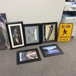 Each 5 Artwork National Parks Coliseum Marines And Kids Caution Street Sign 