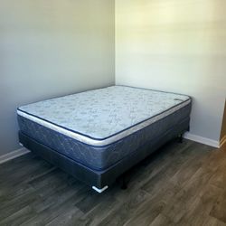 NEW QUEEN PILLOWTOP SET MATTRESS AND BOX SPRING-2PCS