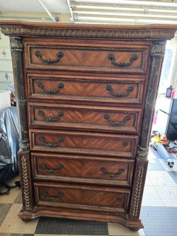 Wood and Marble Chest