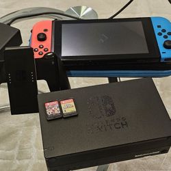 🎮 Nintendo Switch (HAC-001(-01) Model) + Mario Kart 8 Deluxe + Super Mario Bros. U Deluxe