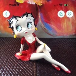 2007 Betty Boop Sitting Figurine Statue Official High Quality King Features