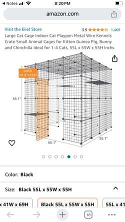 55”x55”x55” Pet Cage.