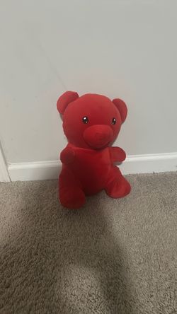 Cute Red Teddy Bear Plush - Soft Stuffed Animal Toy