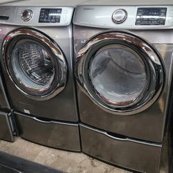 Set Samsung Steam Washer And Dryer Electric Steam 