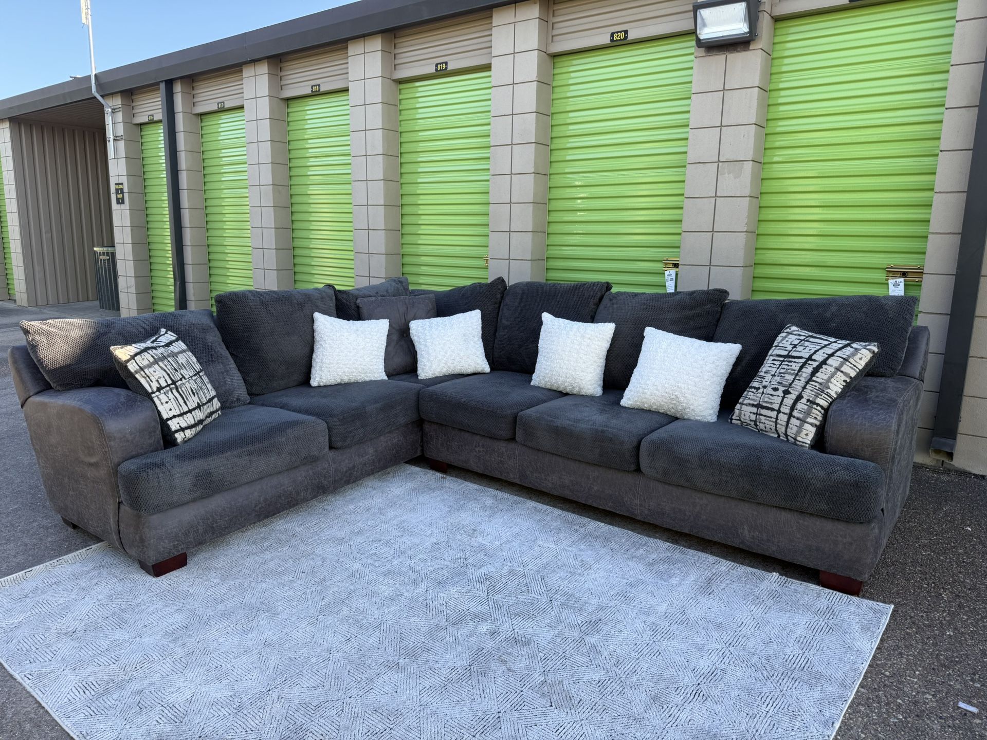 High-Quality Grey Sectional Couch