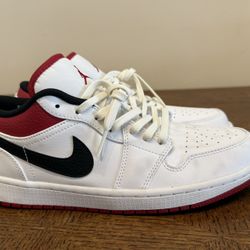 Jordan 1 Low University White Red Men’s Size 10