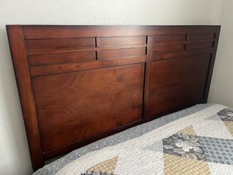 Queen Storage Bed Frame – Dark Wood