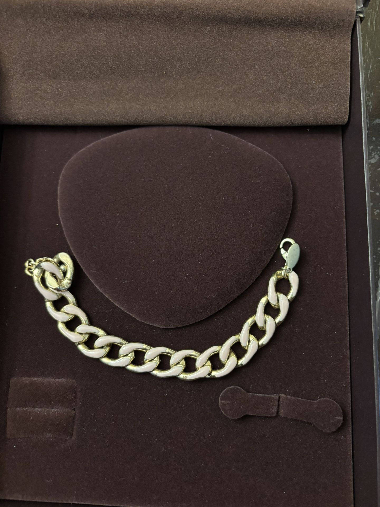 Gold and Pink Chain Bracelet