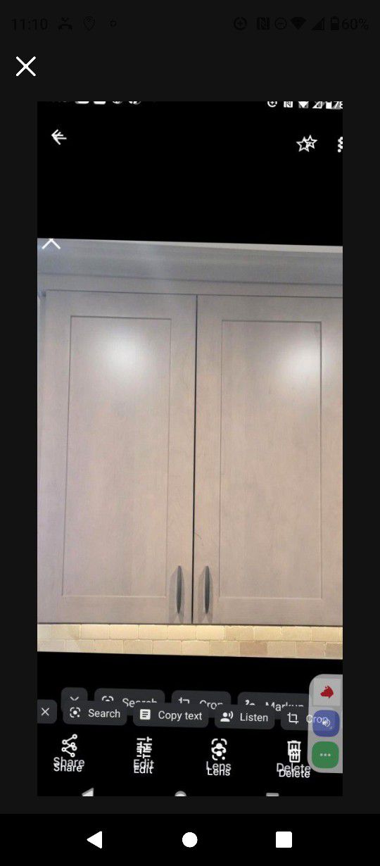 New Gray Sheen 2-Door Black Hardware Cabinet 37" X 12" X 29" H