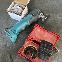 Makita XMT03 Oscillating Multi-Tool W/ Blade Kit + Sanding Kit - Excellent Condition