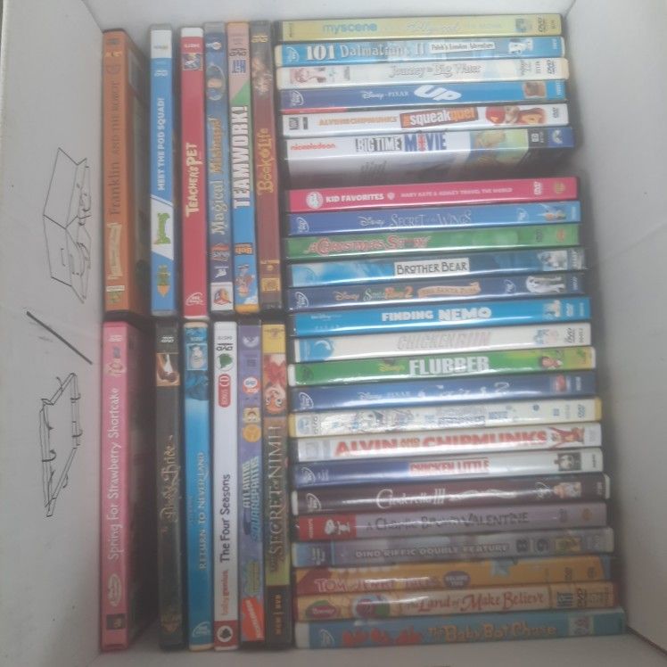 Over 400 Kids DVDs Many Disney Dreamworks Nickoldean And Others