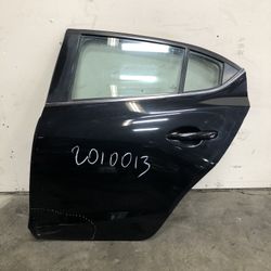 2014 - 2018 Mazda 3 Rear Left Driver Side Black Door