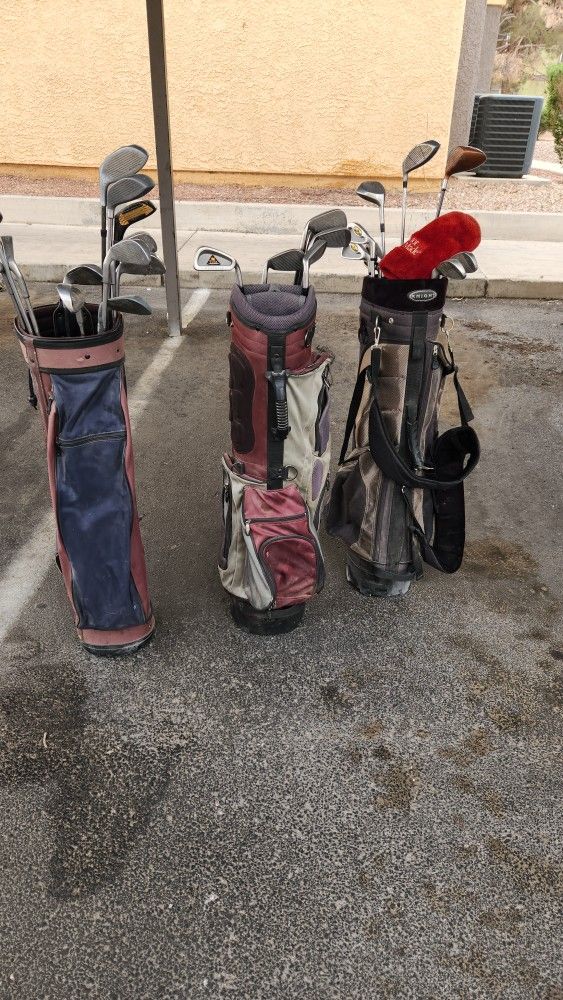 Golf Bag W Clubs 3 Sets