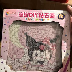 Kuromi-themed DIY diamond painting kit