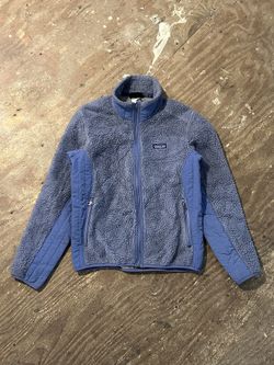 Patagonia Jacket Womens Medium Deep Purple Pile Sherpa Fleece Full Zip