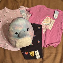 Girls Clothing Bundle Size 5T (free Plush)