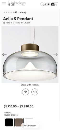 Leucos Gray/Bronze Pendant Light