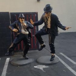 Blue brothers life sized statues 