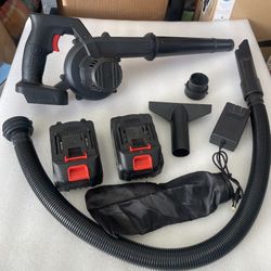 Leaf Blower Cordless, Mini Handheld Leaf Blower Electric 24V with 2 Pack Battery and Charger