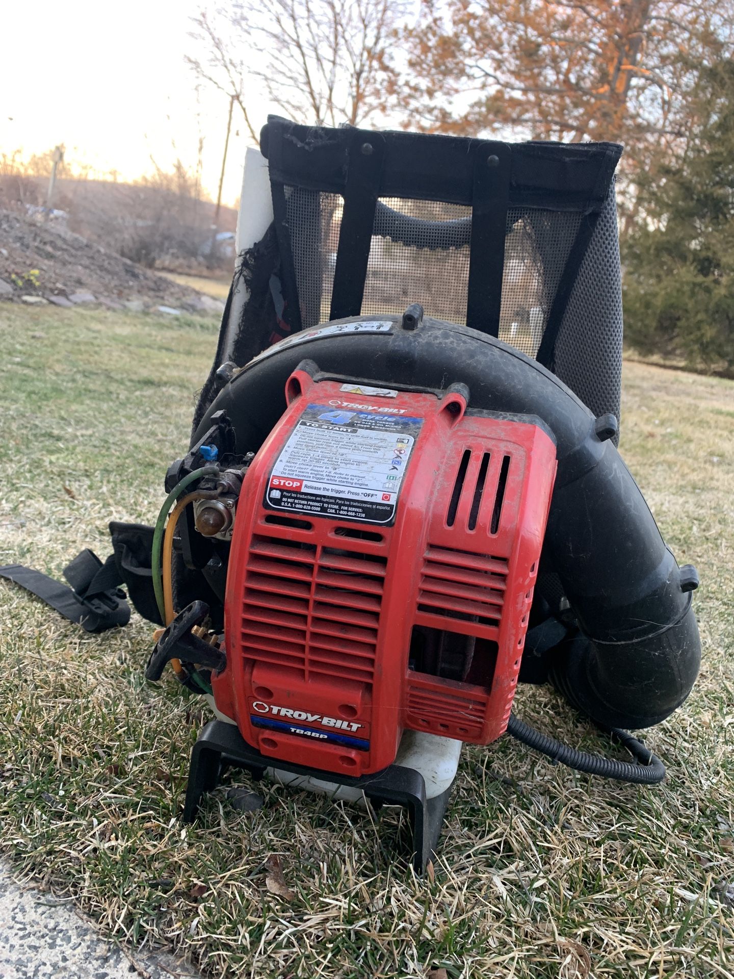 Troybilt TB4BP Backpack Leaf Blower Used And Working