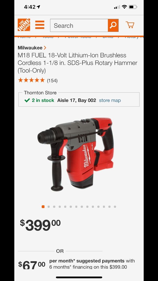 Milwaukee rotary hammer drill price firm!!